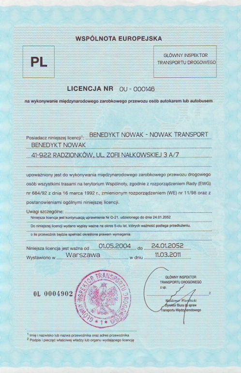 licencja 1